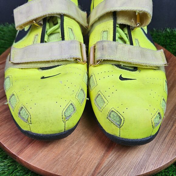 Nike Romaleos 2 Volt Yellow Weightlifting Gym Shoes Straps Men’s Size 10.5 - Picture 9 of 16
